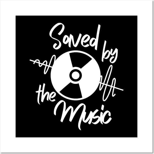 Music Saved My Life Guitar 90's 80's 70s Vintage Retro Classic Cute Funny Gift Sarcastic Happy Fun Awkward Geek Hipster Silly Inspirational Motivational Birthday Present Wall Art by EpsilonEridani